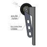 Ensemble Supports Poulies Fixes Nylon Sectionnelle