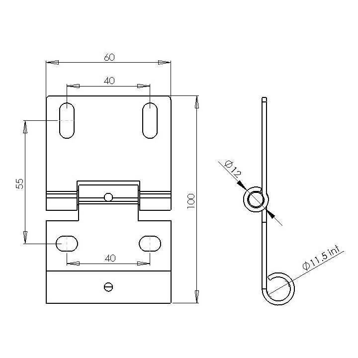 Hinge Support Roller Sectional White