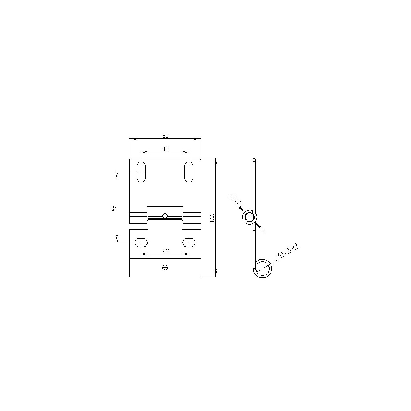 Charniere Support Roulette Sectionnelle Blanc