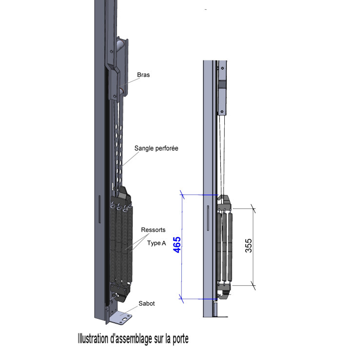 Up-and-over garage door spring