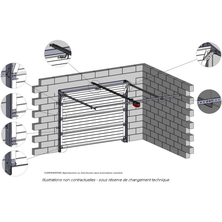 Rainure/Woodgrain - Blanc - 40mm