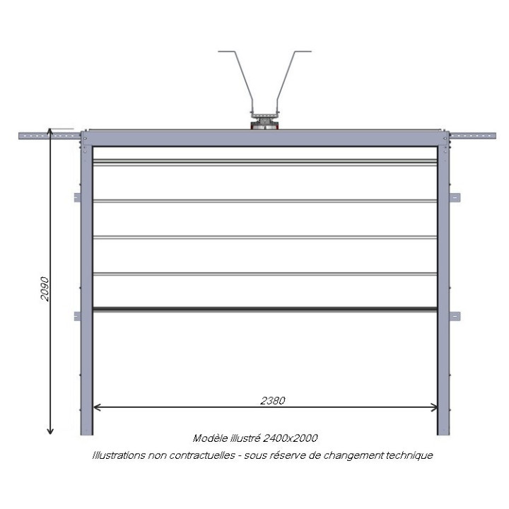 Rainure/Lisse polygrain - Blanc - 40mm