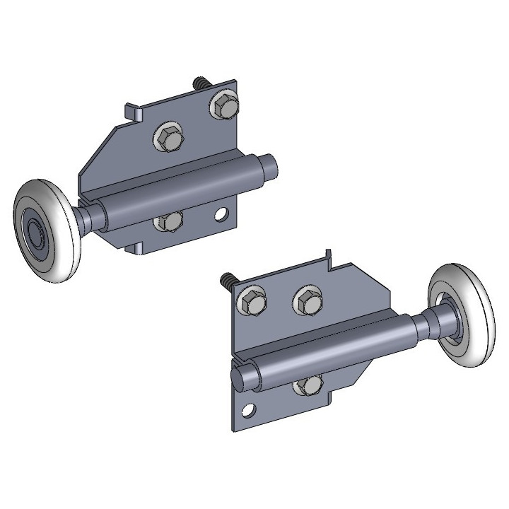 Tilting Wheel Support + roller + screws (pair)