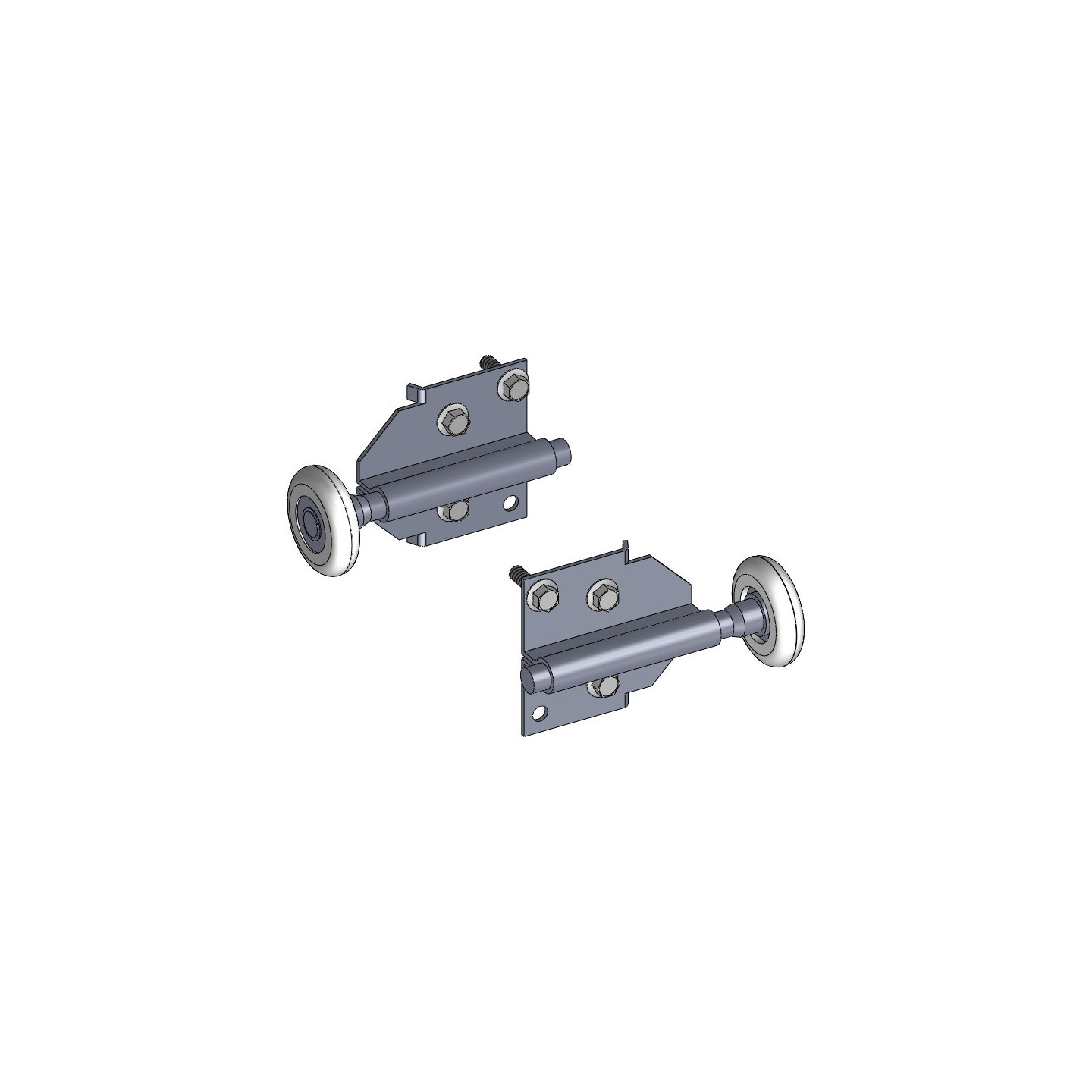 Support Roulette Basculante + roulette +  vis (la paire)