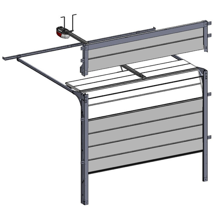 Sectional door extension