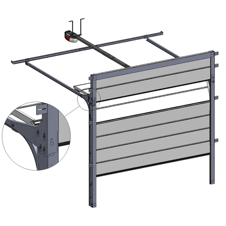 Sectional door extension