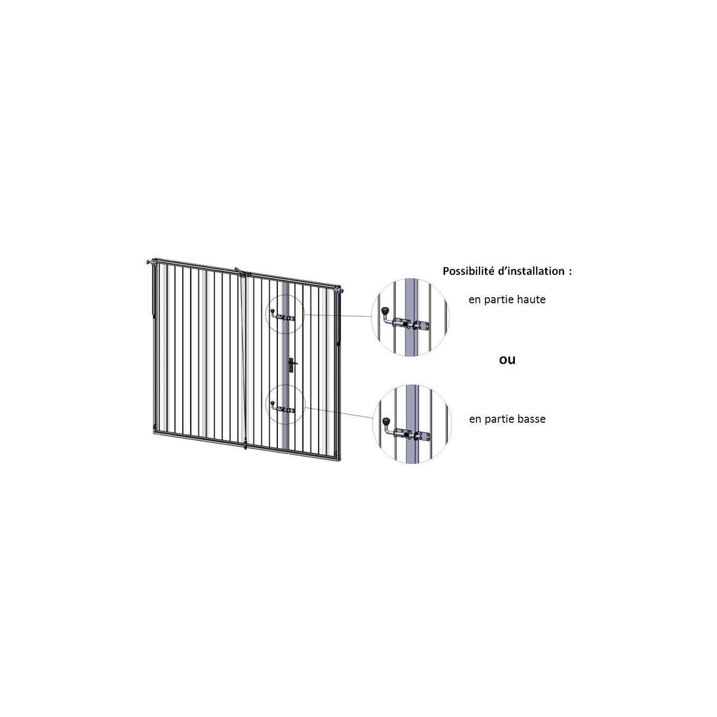 Kit verrous complémentaires pour portillon