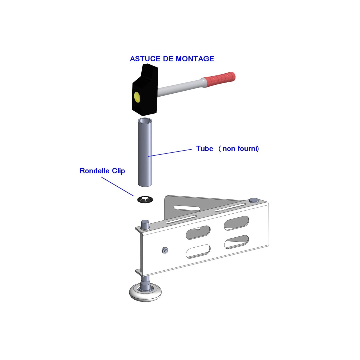 Rondelle de blocage / clip roulette (Lot de 10)