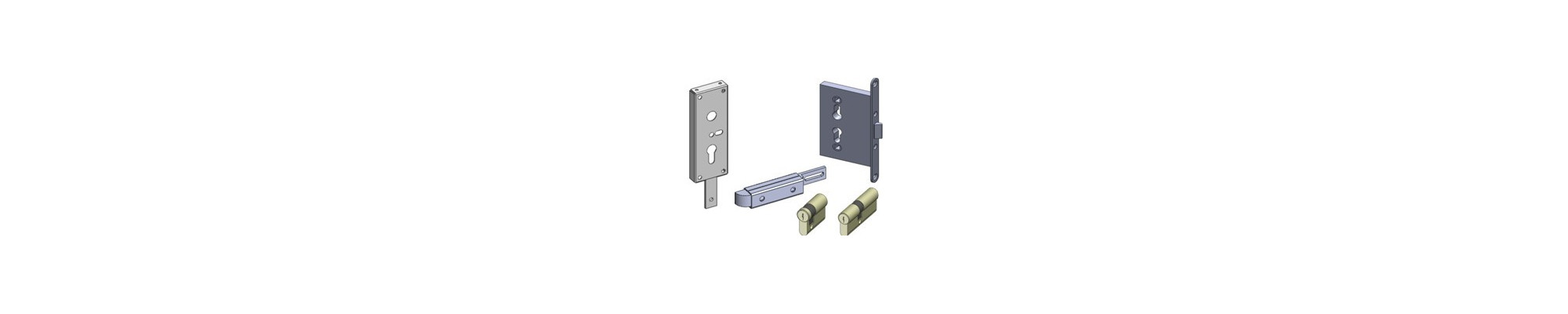 Lock, bolt and handle for up-and-over garage door