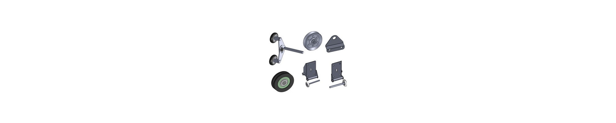 Caster and pulley for sectional garage door