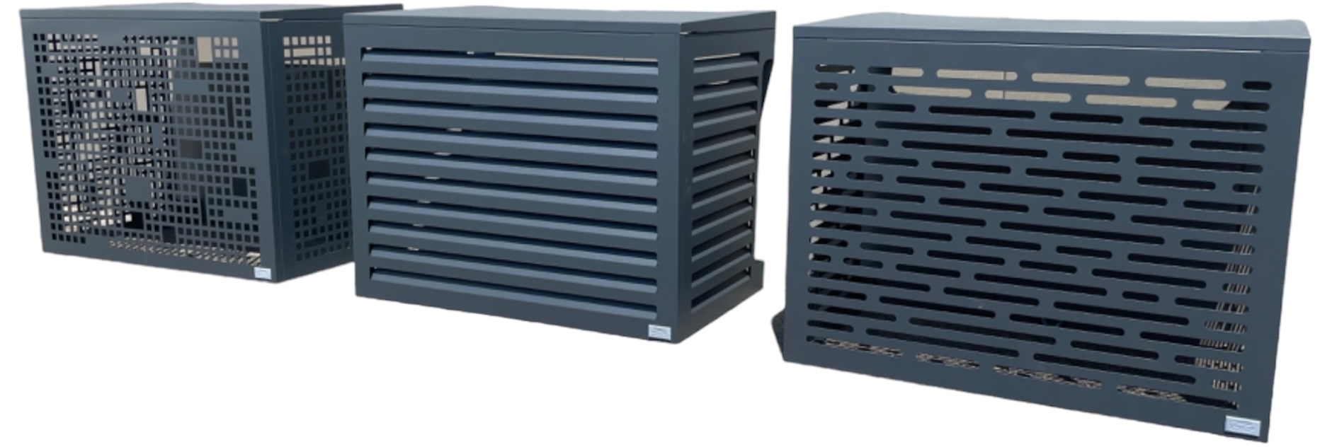 Trois modèles de cache climatiseur / PAC