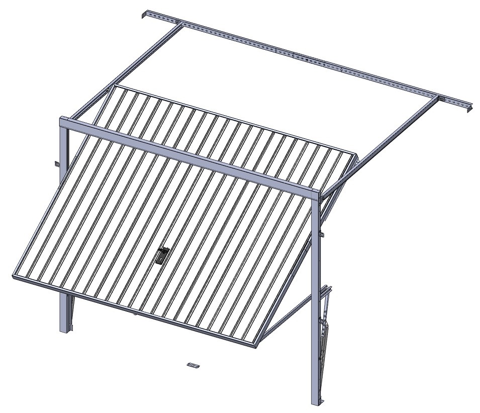 Porte de garage basculante débordante