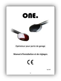 Manuel d'installation et réglages moteur ONE modèle D