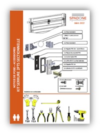 Notice de pose Kit serrure 2 points pour sectionnelle