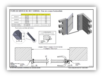 Miniature PDF vues en coupe porte de service 1 vantail