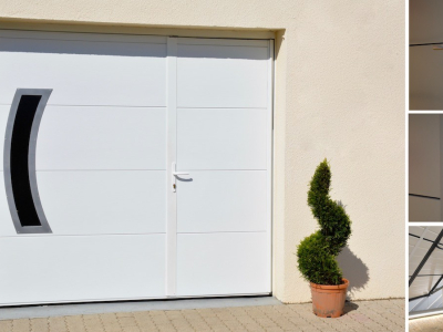 La porte basculante Aura est également disponible en 60 mm